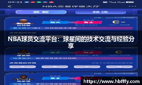 NBA球员交流平台：球星间的技术交流与经验分享
